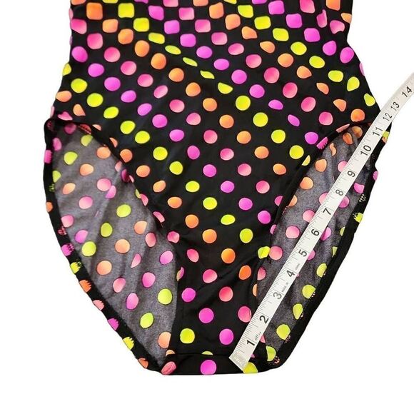 Summer Beach Women's Neon Colorful Scoop Neck Swimsuit Bathing Suit Size 17/18 - Picture 11 of 14